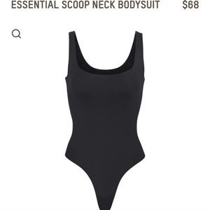 SKIMS Essential Scoop Neck Bodysuit - Size 2x/3x Shade Onyx